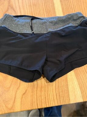 Nike Dry Fit Black Shorts with Gray Waistband